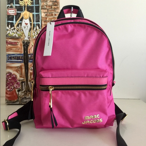 Marc Jacobs Handbags - Marc Jacobs Pink Nylon/Leather Detailing Backpack